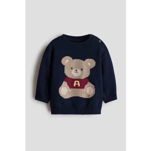 JACQUARD-KNIT COTTON SWEATER
