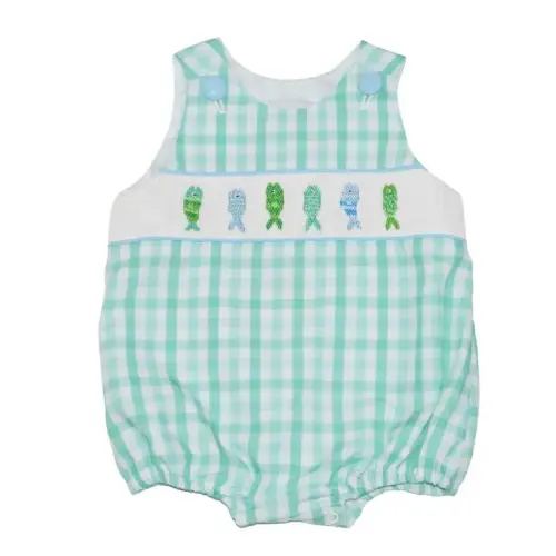 Hand Smocked Gone Fishing Bubble