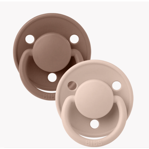 Bibs Pacifiers 2 Pack - Woodchuck/Blush