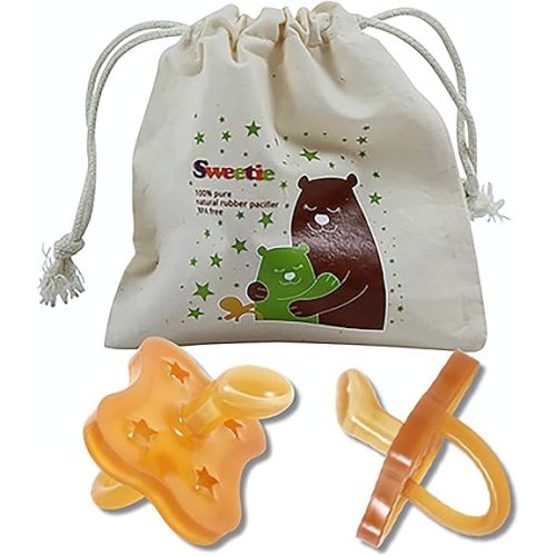 SWEETIE Rubber Star Shape Orthodontic Pacifier Rubber 1 Count (0-6 Small)