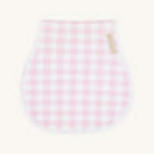 Oopsie Daisy Burp Cloth - Palm Beach Pink Gingham with Worth Avenue Wh