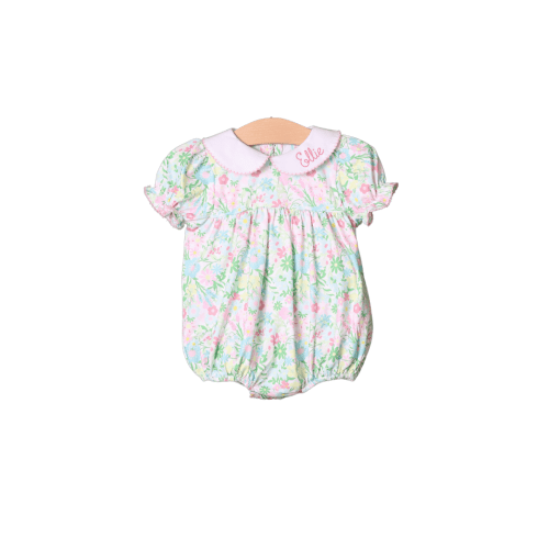 Ellie Floral Peter Pan Collar Bubble