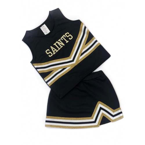 Saints Black/Metallic Cheerleader Outfit