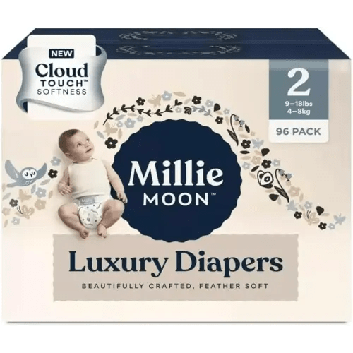 Millie Moon Luxury Diapers - (Size - 2 and Count - 96)