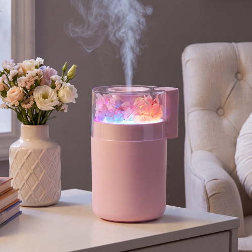 Humidifiers for Bedroom, 180ML Portable Cool Mist Humidifier, 7 Color Changing Night Light, 2 Mist Modes, 4/8H Timer, Quiet, Air Humidifier for Small Room, Office, Car, Home Decor