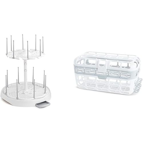 Munchkin High Capacity Drying Rack for 16 Baby Bottles, Dishwasher Basket for Wide Mouth Bottles and Accessories, 1 Pack