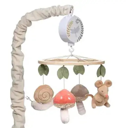 Lambs & Ivy Mushroom Meadow Musical Baby Crib Mobile Soother Toy