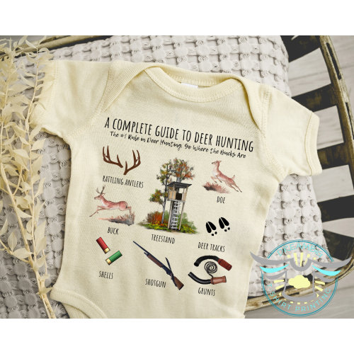 Deer Hunting Baby Onesie® Complete Guide To Deer Hunting, Rut, Daddy&#39;s Little Hunting Guide Baby Onesie® Deer, Country Boy, Outdoors