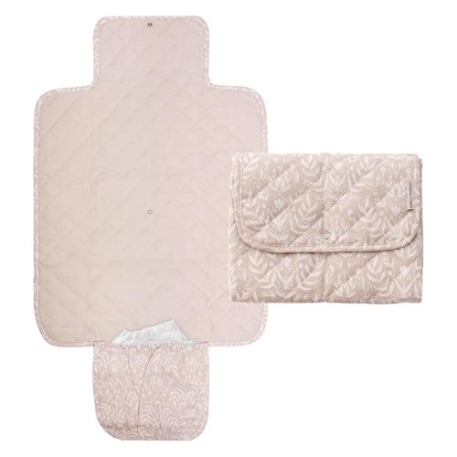 Portable Diaper Changing Pad - Waterproof Travel Baby Changing Mat - Foldable Compact Diaper Change Pad - Lightweight On The Go Change Station for Newborn Infant (Antique Rose)