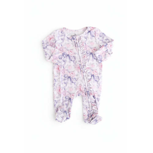 Leighton's Lavender Ruffle Zipper Footie