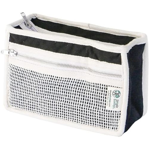 Simple Ecology Organic Cotton Canvas Padded Toiletry, Cosmetic, Travel Bag - Black