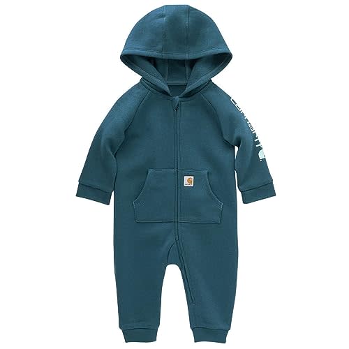 Carhartt Kid's CM9732 Long-Sleeve Fleece Zip-Front Hooded Coverall - Girls