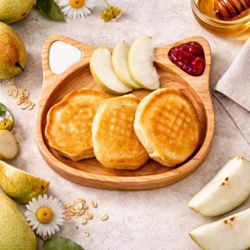 Cat Shaped Wooden Baby Plate Toddler Snack Tray Divided Serving Dish Kids Breakfast Food Tray Cute Gift for Kids