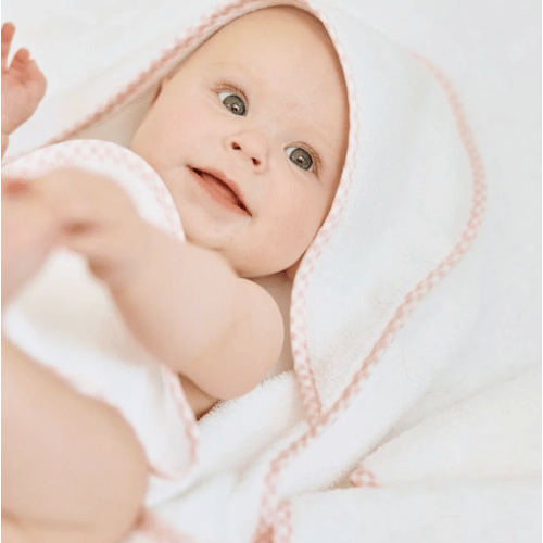 Baby Bath Bundle, Pink Gingham, 3 pieces