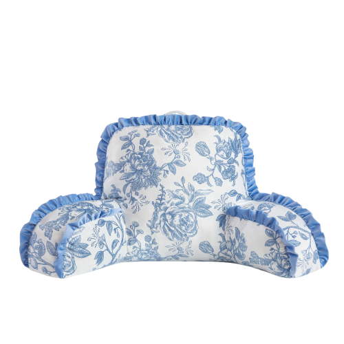 Urban Shop Petals & Pearls 35"x 22" Blue Floral Backrest Pillow