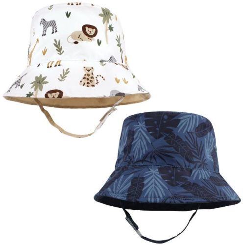 Hudson Baby Infant Boy Sun Protection Hat, Tropical Safari, 12-24 Months