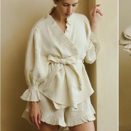 RUFFLED MUSLIN PJ SET
