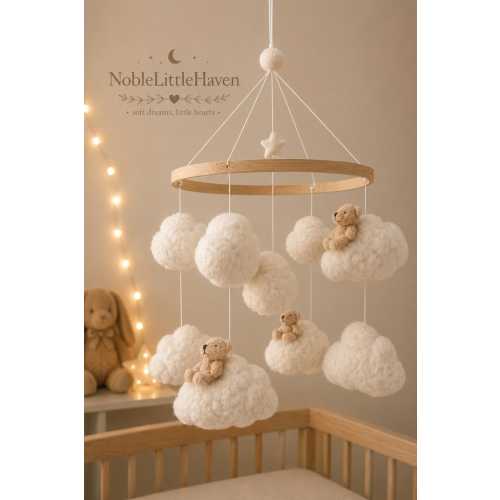 Personalized Baby Mobile | Nursery Crib Mobile | Handmade Felt Decor | Unique Baby Shower Gift