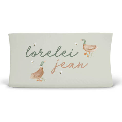 Lucky Ducky Personalized Changing Pad Cover