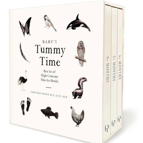 Baby's Tummy Time Book Box Set: A 3-Book Box Set of High-Contrast Art for Visual Stimulation at Tummy Time (Tabitha Paige Children's Book Series)