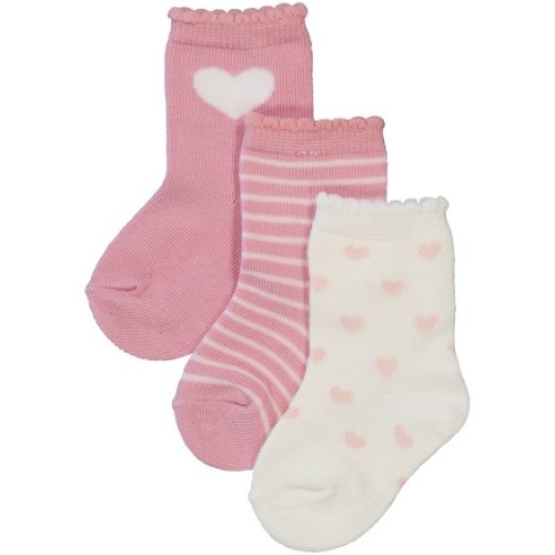 Medium Pink Baby Crew Socks. 3 Pack | Best&Less™ Online