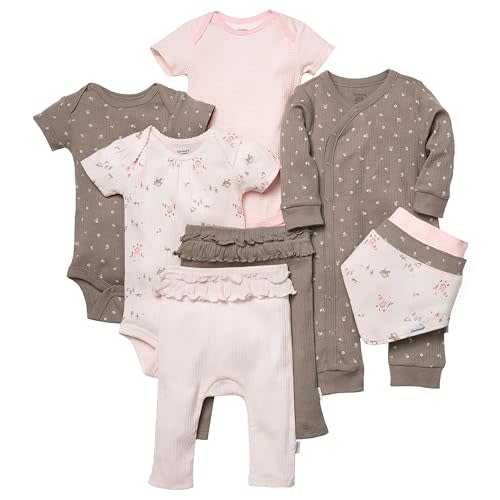Gerber unisex-baby 9-piece Baby Gift Set for Newborn Boys & Girls – Premium Cotton Baby Essentials Layette Set