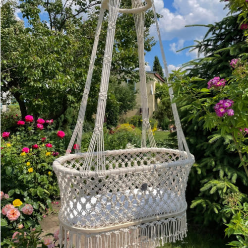 Hanging Macrame Baby Bassinet – Anzy Home