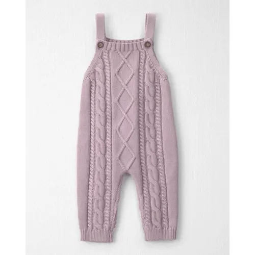 Baby Girl Organic Cotton Cable Knit Overalls - Little Planet | Carter's