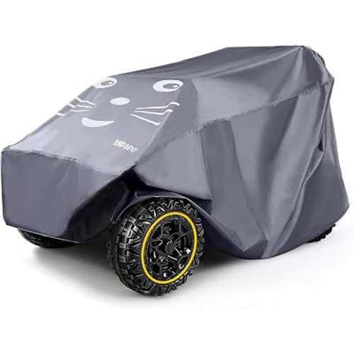 ANPABO Kids Ride On Toy Car Cover with Pattern, One Size Fits Most-Grey
