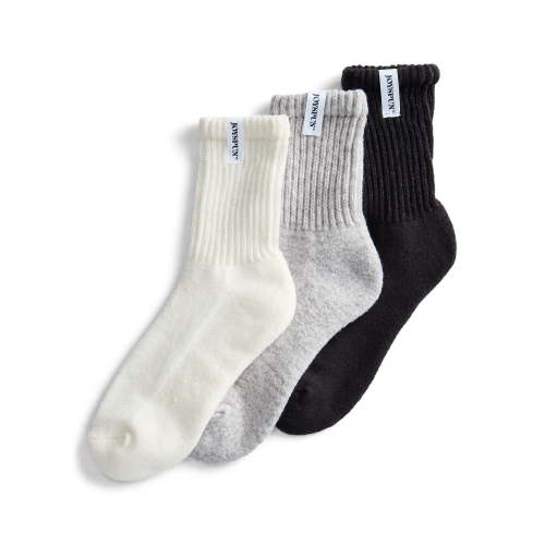 Joyspun Women’s Comfort Slouch Ankle Socks, 3-Pack, Size 4-10