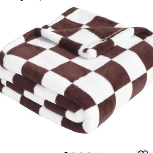 Yurhap Checkered Baby Blanket Fleece Baby Blankets Neutral for Boys Girls, Super Soft Warm Lightweight Infant Toddler Newborn Receiving Gifts for Crib Stroller, 30x40 Inch, Brown