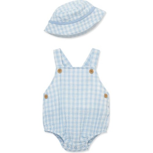 Check Print Bodysuit & Bucket Hat Set, 6M