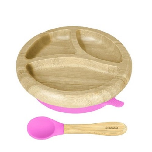 Suction Plates for Babies - Octopod Bamboo Round Plate