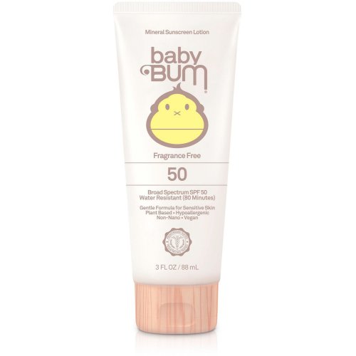 Sun Bum SPF 50 Mineral Fragrance Free 3 oz Baby Sunscreen Lotion