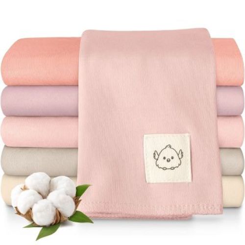 6pk Shea Baby Burp Cloths for Baby Boys and Girls, Organic Burping Cloths for Babies, Newborn (Muted Muse)