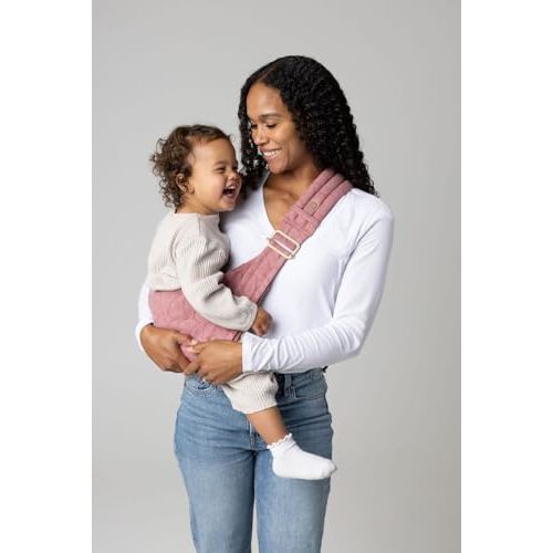Mabē Monarch Toddler Sling Carrier – Ergonomic Hip Carry Support for Toddlers – Adjustable and Breathable Sling for Easy Up/Down & Comfortable Holding (16–45 lbs, Mauve Wings)