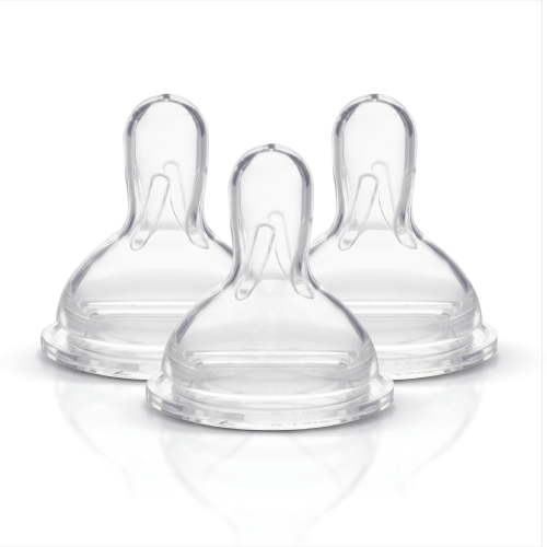 Medela Wide Base Medium-Flow Spare Nipples, 3-Pack