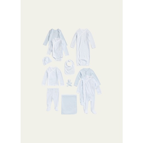 Boy's 11-Piece Organic Cotton Gift Set, Size Newborn-9M
