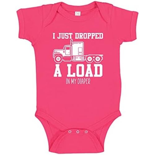 Funny Trucker Baby Bodysuit One Piece Or Toddler T-Shirt I Just Dropped A Load in My Diaper