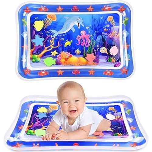 Tummy Time Water Mat Inflatable Baby Water Play mat for 3 6 9 Months Newborn Girl & Boy Early Activity Center