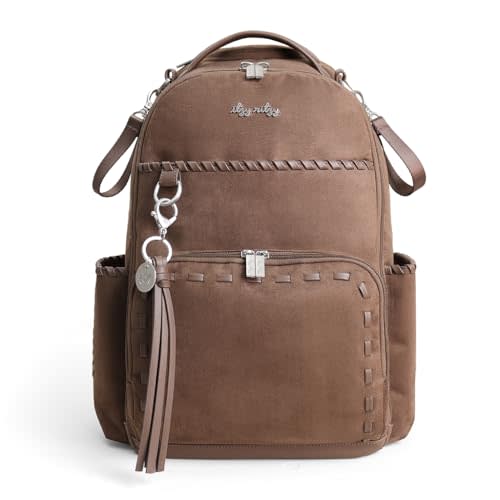 Itzy Ritzy Diaper Bag Backpack – Large Capacity Boss Plus Baby Backpack Diaper Bag Featuring 19 Pockets, Changing Pad, Stroller Clips, and Comfortable Straps (Aspen)