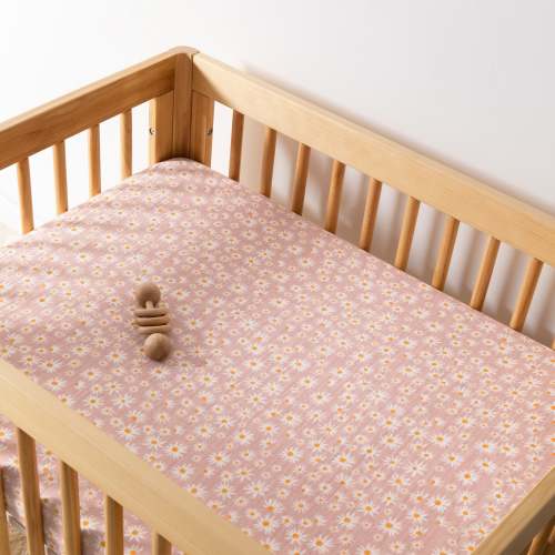 All-Stages Midi Crib Sheet in GOTS Certified Organic Muslin Cotton