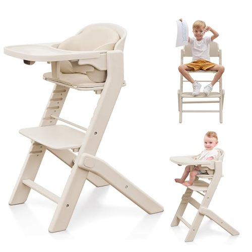 Full-Body Washable Baby High Chair with Soft Cushion, Adjustable for 6 Months to 220 Lb - Multifunctional and Convertible High Chairs for Babies and Toddlers -Portable and Easy Operation