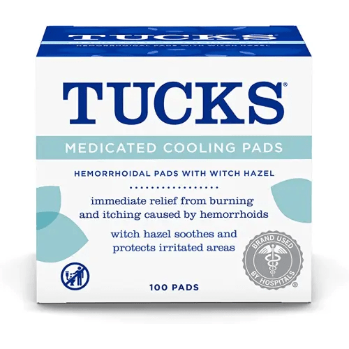 TUCKS Medicated Cooling Pads, 100 Count – Hemorrhoid Pads with Witch Hazel, Cleanses Sensitive Areas, Protects from Irritation, Hemorrhoid Treatment, Medicated Pads Used By Hospitals