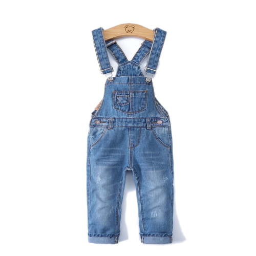 KIDSCOOL SPACE Little Girl Boy Ripped Denim Cute Slim Pants Jean Overalls,9-12 Months - Walmart.ca