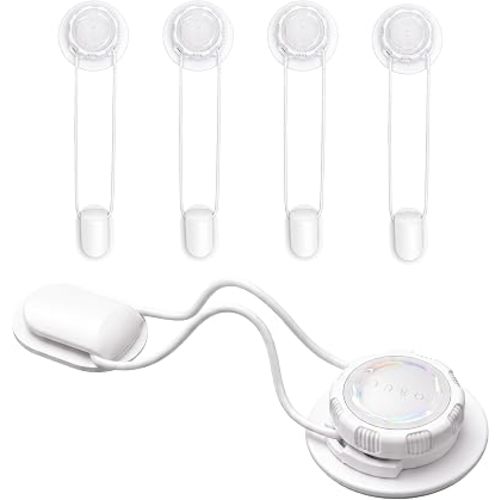 Upgraded Child Safety Cabinet Proofing (5-Pack) – Rotating Tightening System, No Excess Strap or Trimming, Strong Adhesive – Multi-Purpose for Kitchen, Fridge, Oven, Drawers (WHITE)