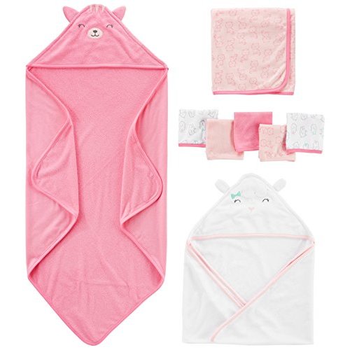Simple Joys by Carter's Unisex Babies' 8-Piece Towel and Washcloth Set, Multipacks