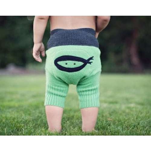 Custom Upcycled Cashmere Wool Soaker Cover: Shorties Diaper Cover With Added Doubler