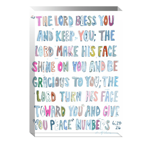 "Numbers" acrylic block – Chelsea McShane Art