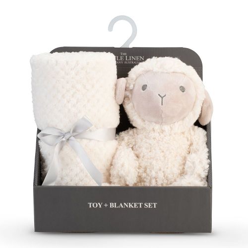 The Little Linen Co. Plush Toy & Blanket Farmyard Lamb